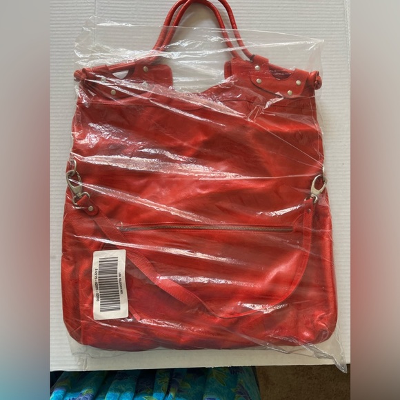 Pietro Alessandro , Vintage style fold over orange, large shoulder/Clutch bag. - Picture 14 of 14